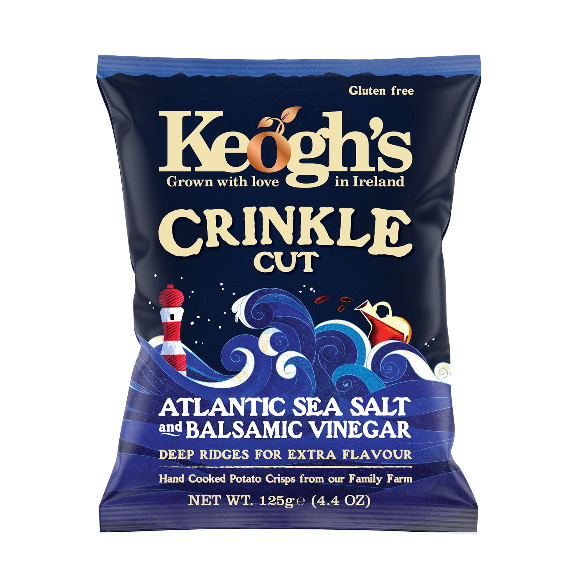 Crinkle Cut Atlantic Sea Salt and Balsamic Vinegar Crisps 12x125g